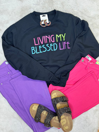 Living My Blessed Life Graphic Sweatshirt