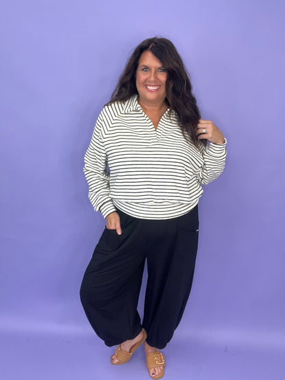 Sunday Stroll Striped Pullover