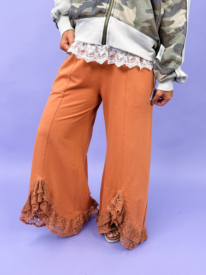 Romantic Lace Mineral Wash Whisper Wide Leg Pants