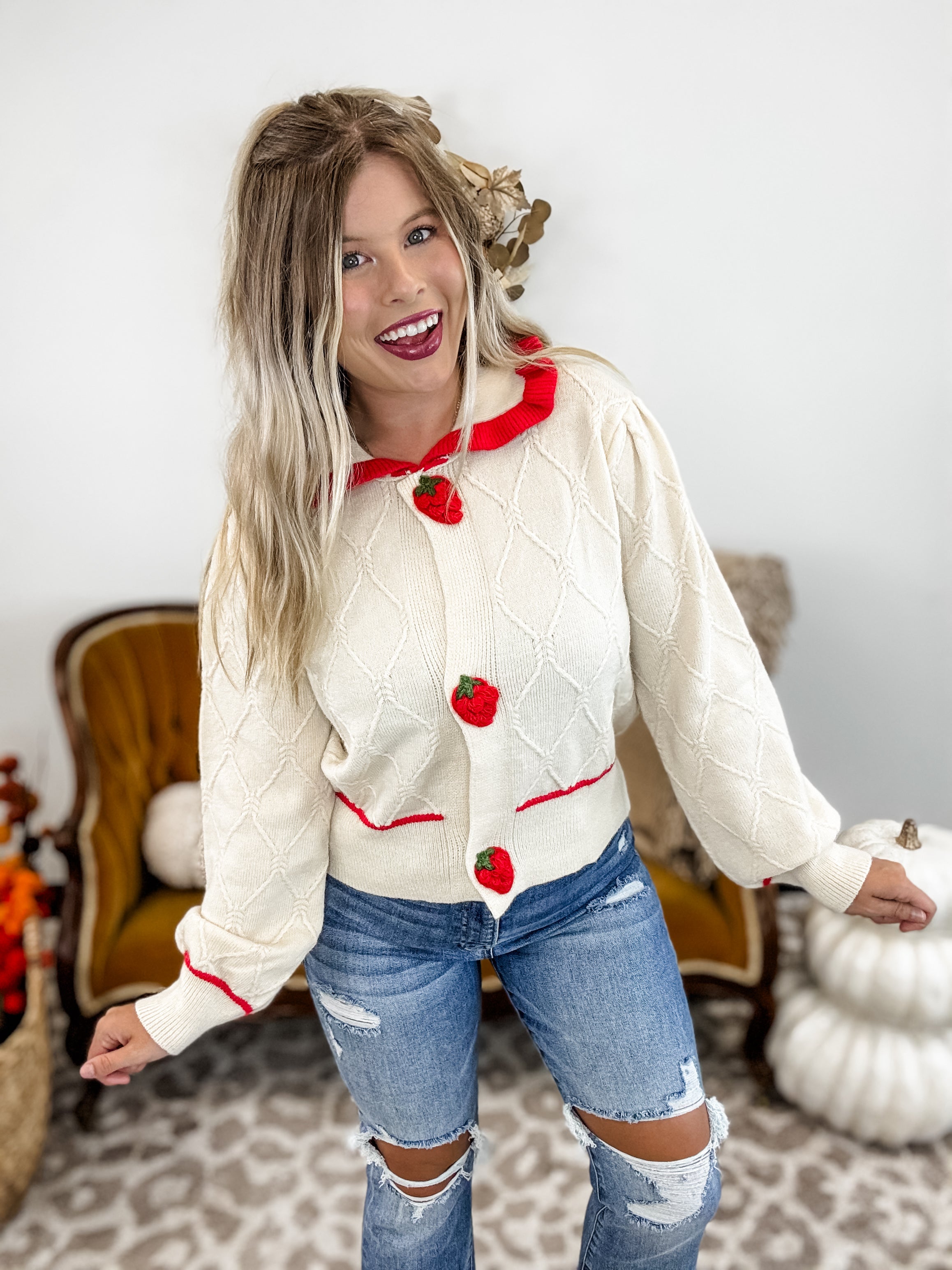 Strawberry Sailor Cardigan