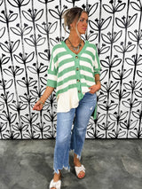 Emerald Coast Striped Cardigan