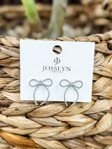 Knot & Glow Stud Earrings - Silver