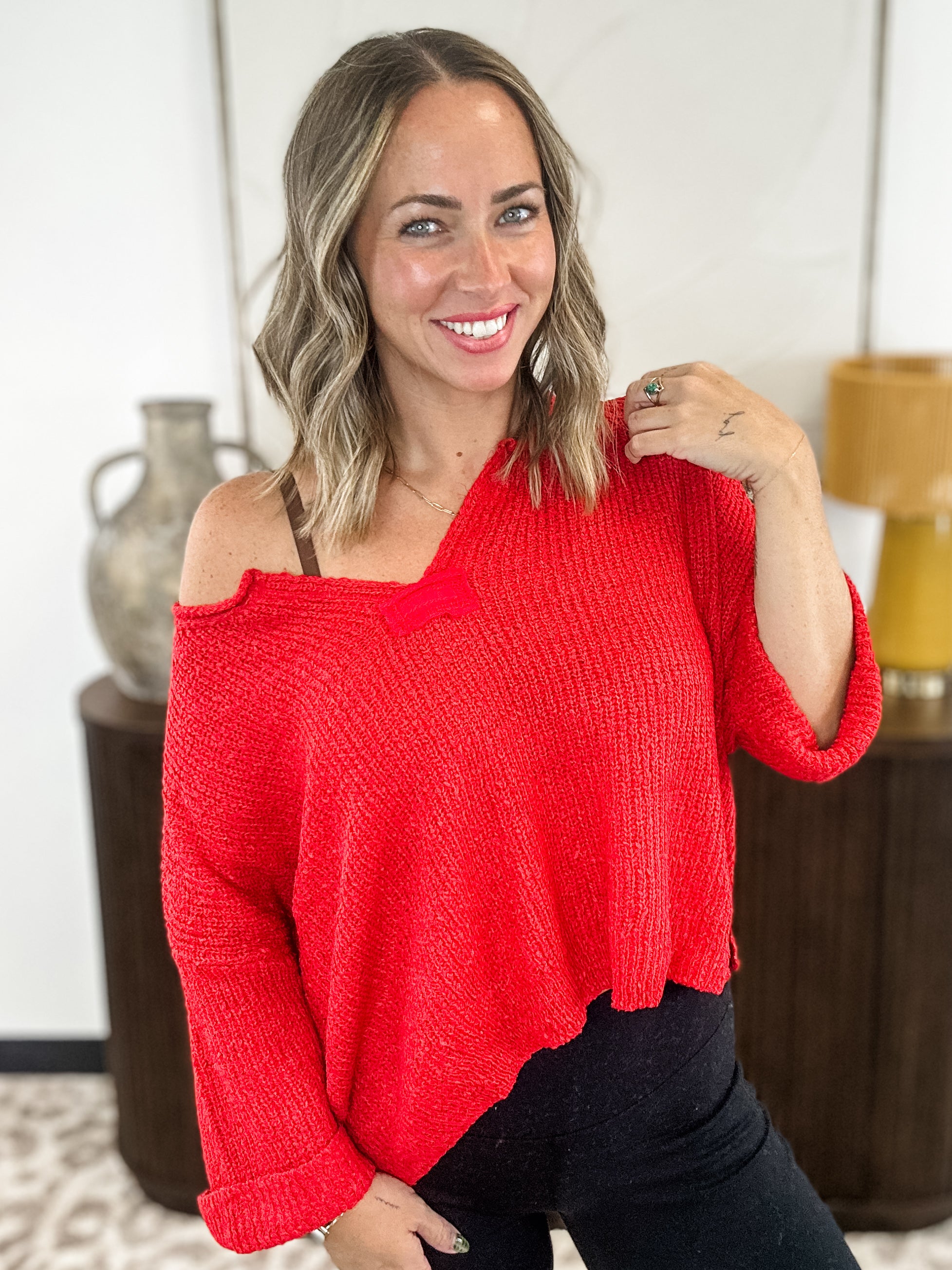 Take A Look Top - Red FINAL SALE