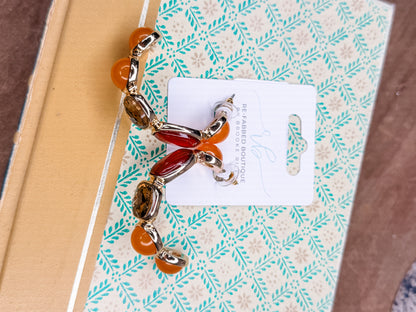 Oval & Dome Stone Hoops