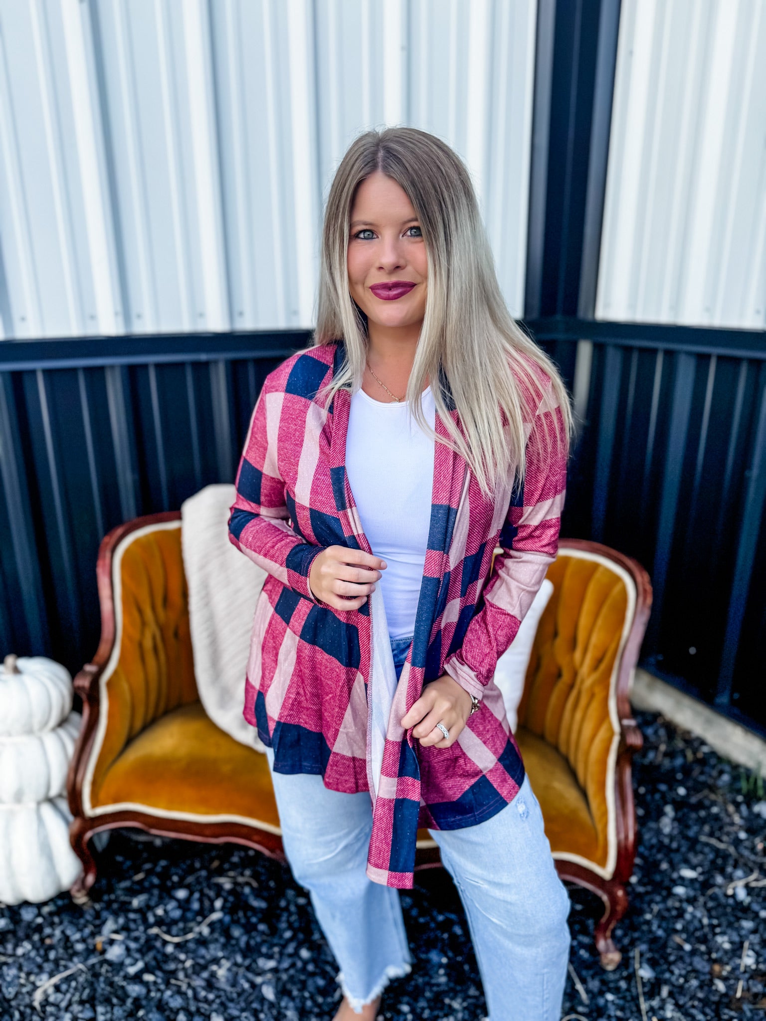 Falling For Plaid Cardigan