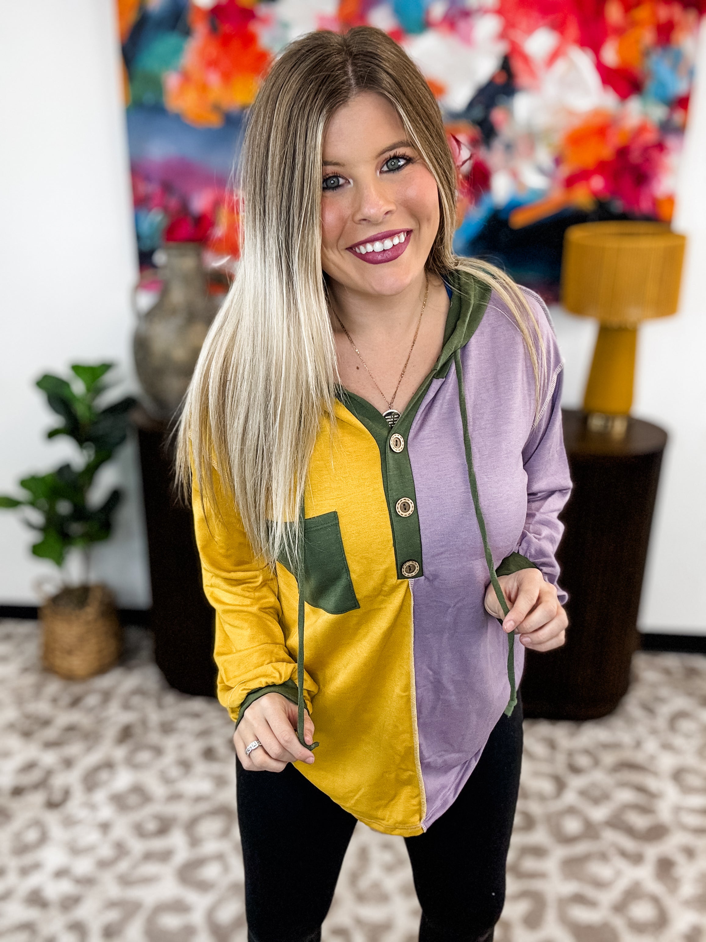 Comfy Contrast Hoodie