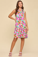 Tropical Pop Tiered Dress