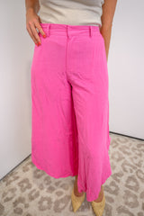 Cascade Cut Flow Pants - Peony