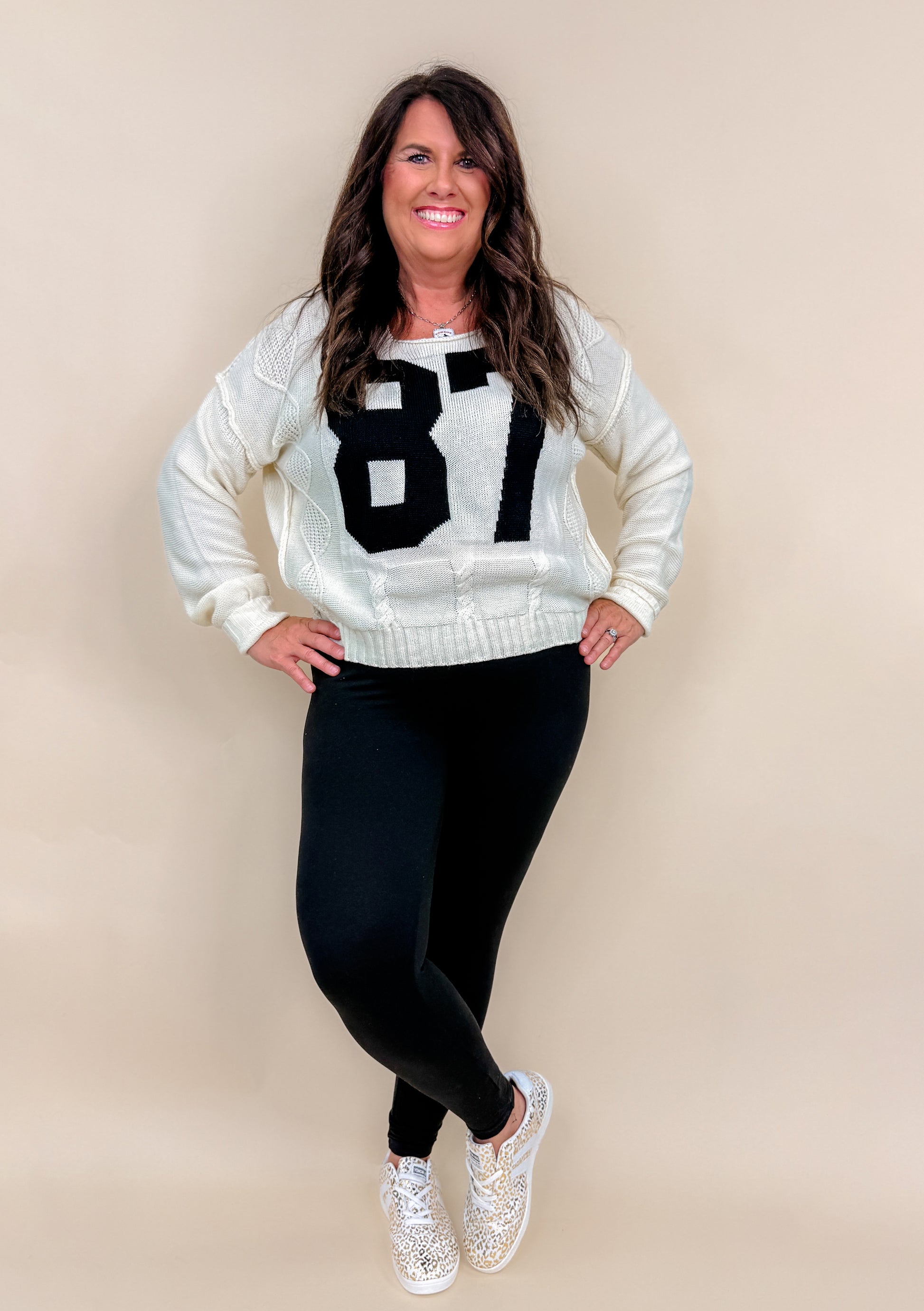 Casual Color Block Round Neck Knited Top