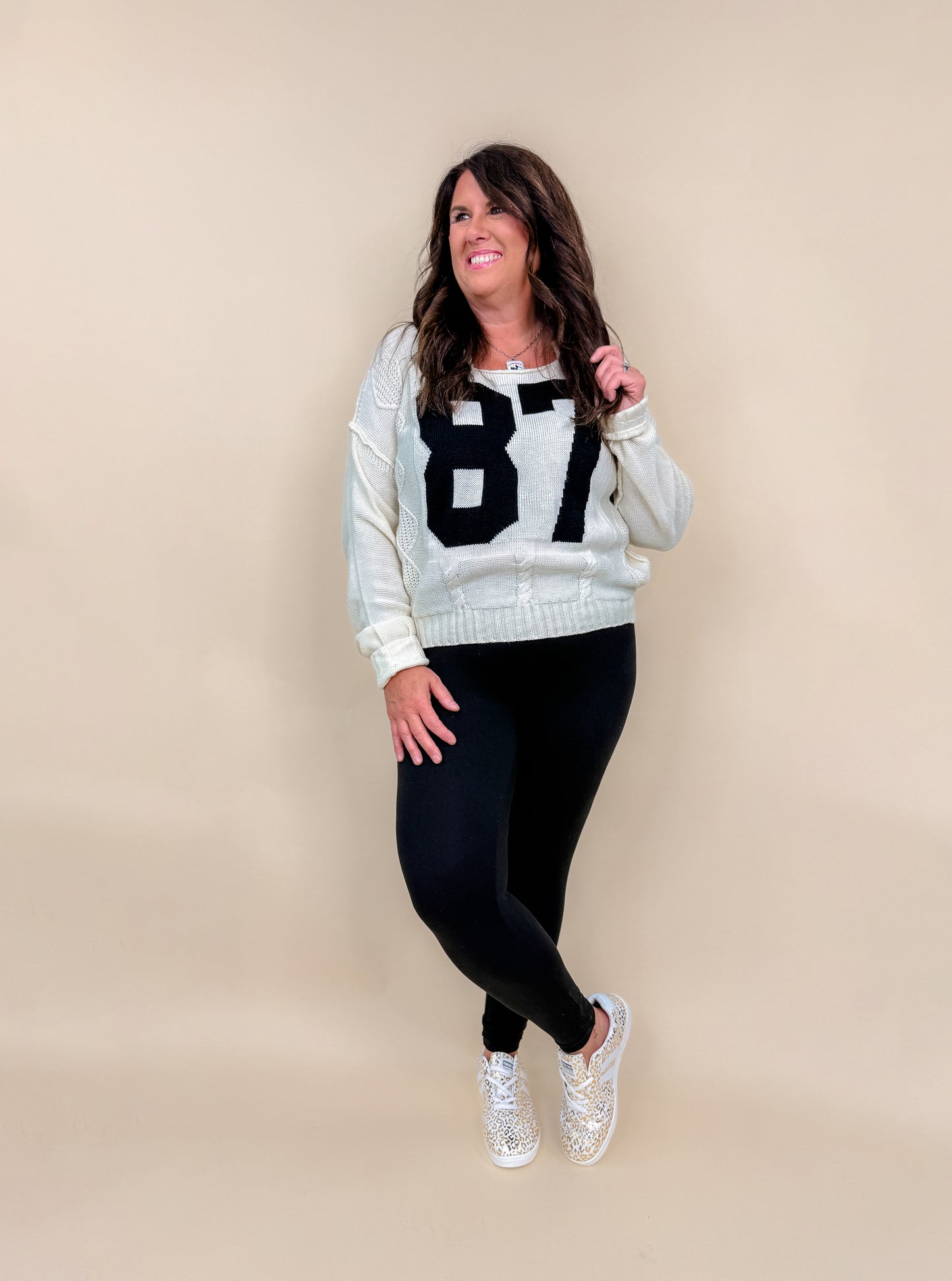 Casual Color Block Round Neck Knited Top
