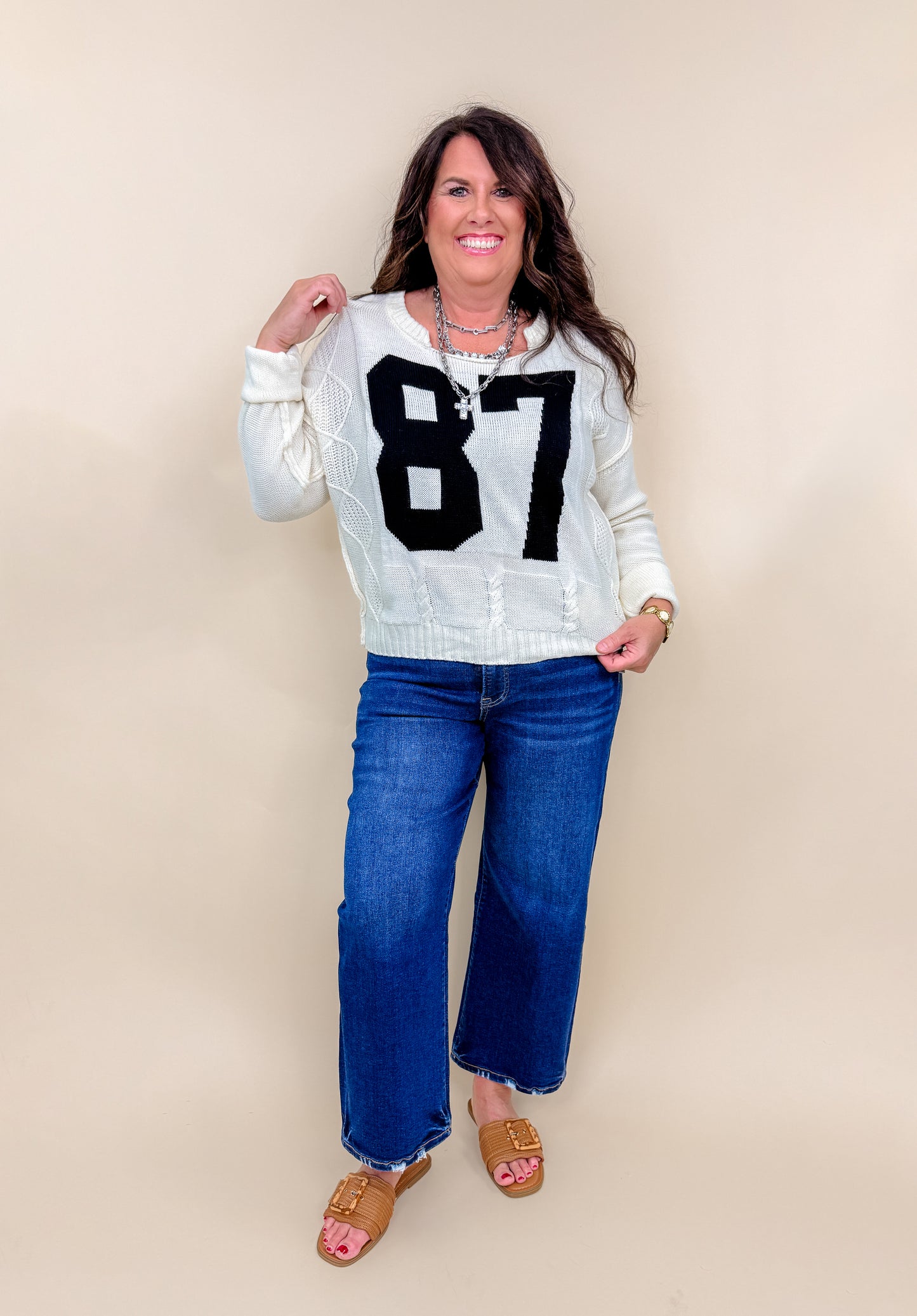 Casual Color Block Round Neck Knited Top