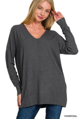 Grace Line Sweater - Charcoal