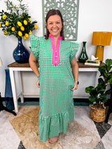 Check & Glow Dress