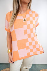 Checkflow Sweater Top