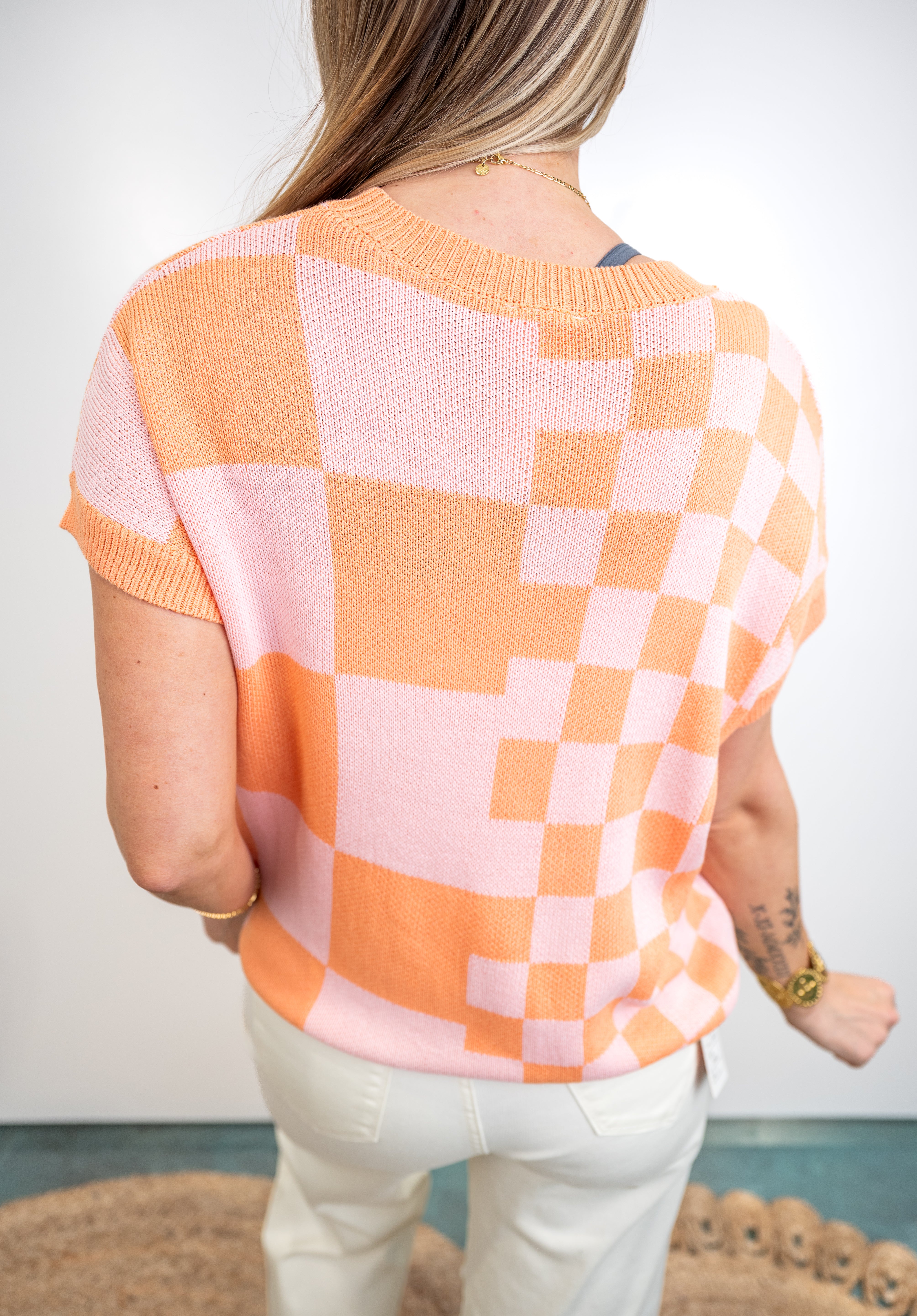 Checkflow Sweater Top