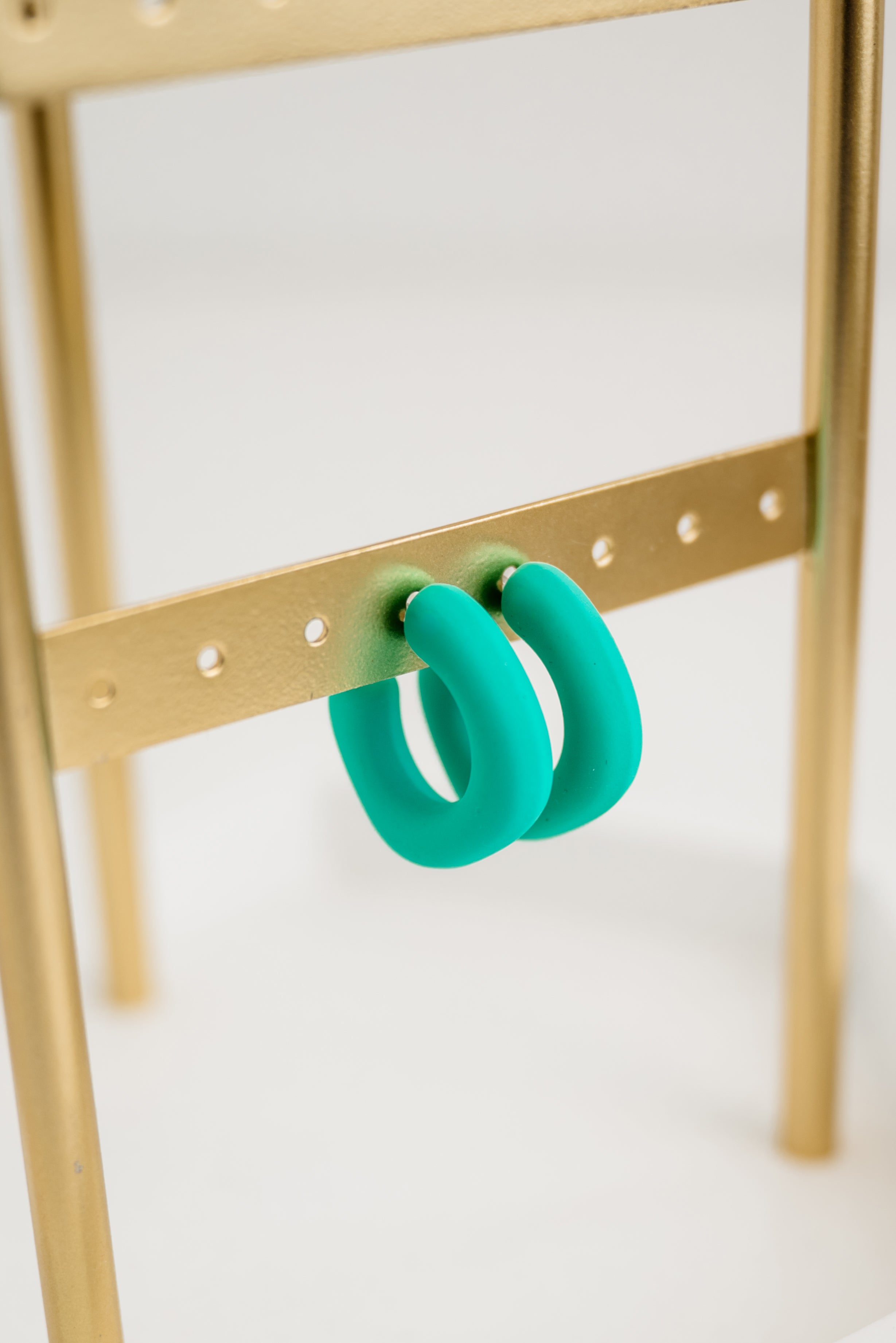Chic Geometry Earrings - Teal