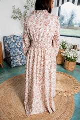 Chic Waist Cinched Dress - Pink