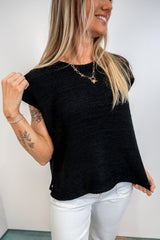 Chill Mode Sweater Vest - Black