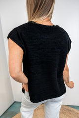 Chill Mode Sweater Vest - Black