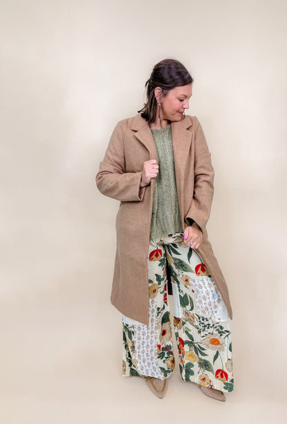 Classic Single Breasted Long Coat - Final Sale