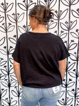 Classic Slub Box Tee - Black DOORBUSTER