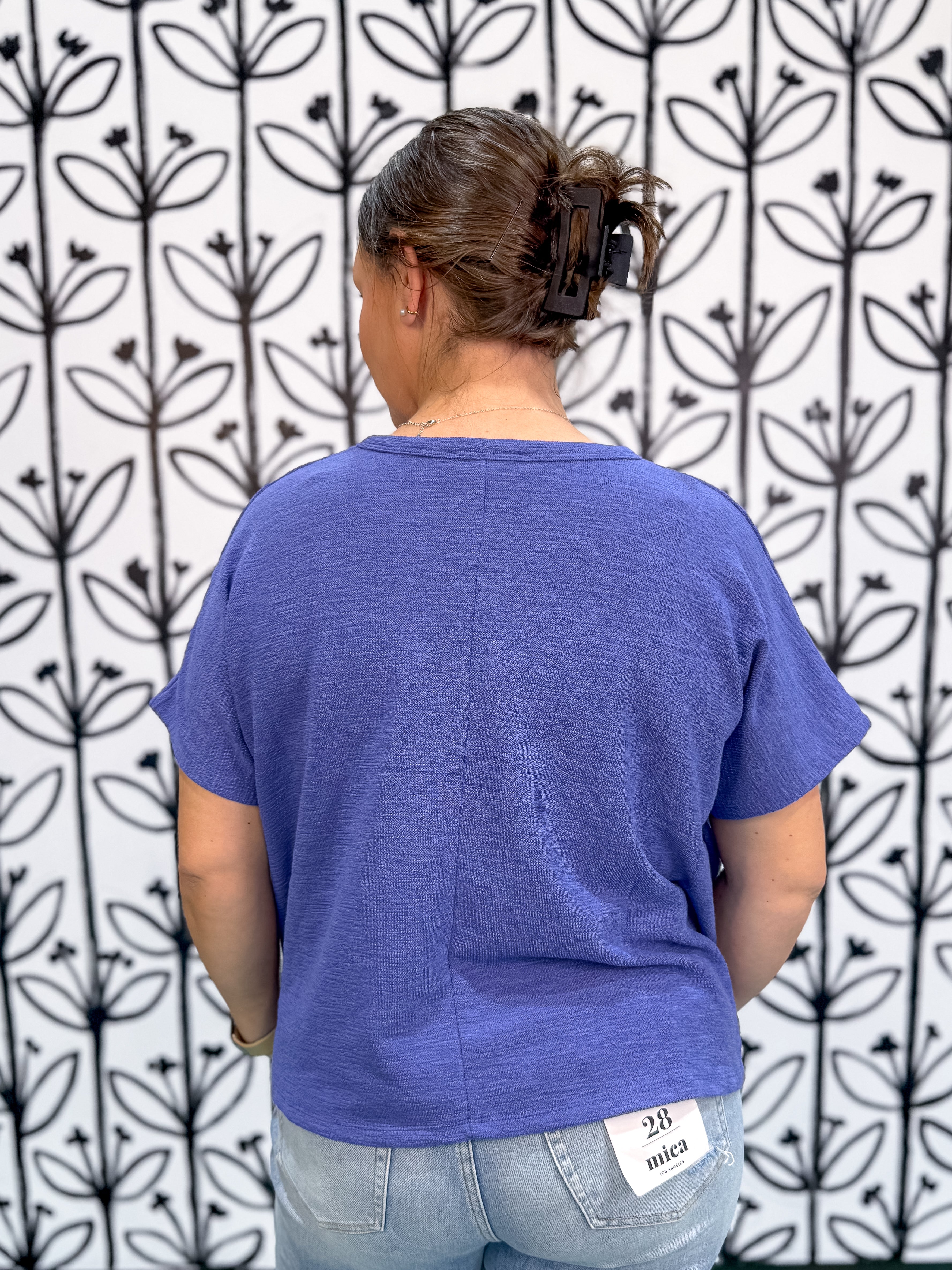 Classic Slub Box Tee - Blue DOORBUSTER