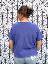 Classic Slub Box Tee - Blue DOORBUSTER