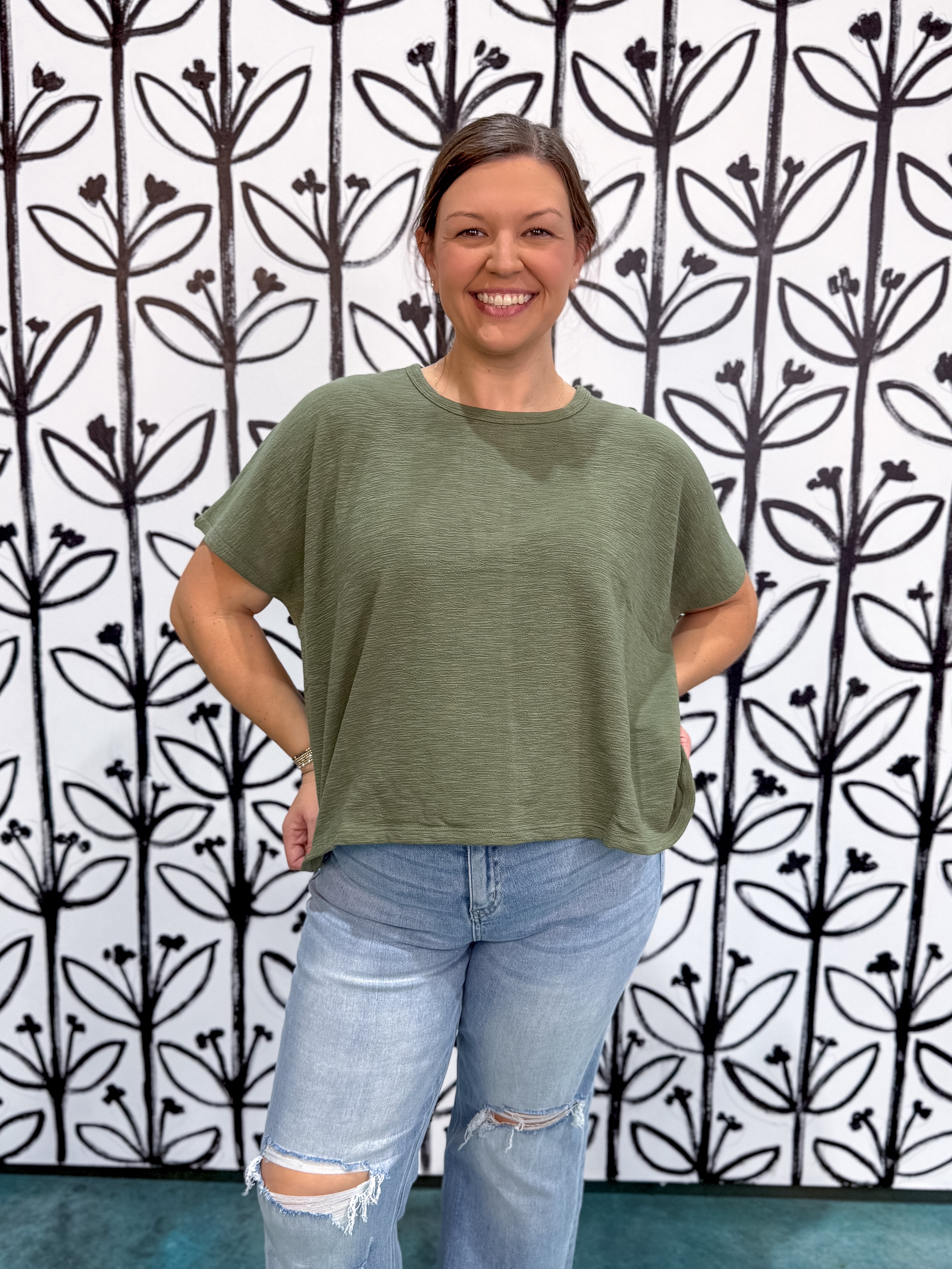 Classic Slub Box Tee - Olive DOORBUSTER