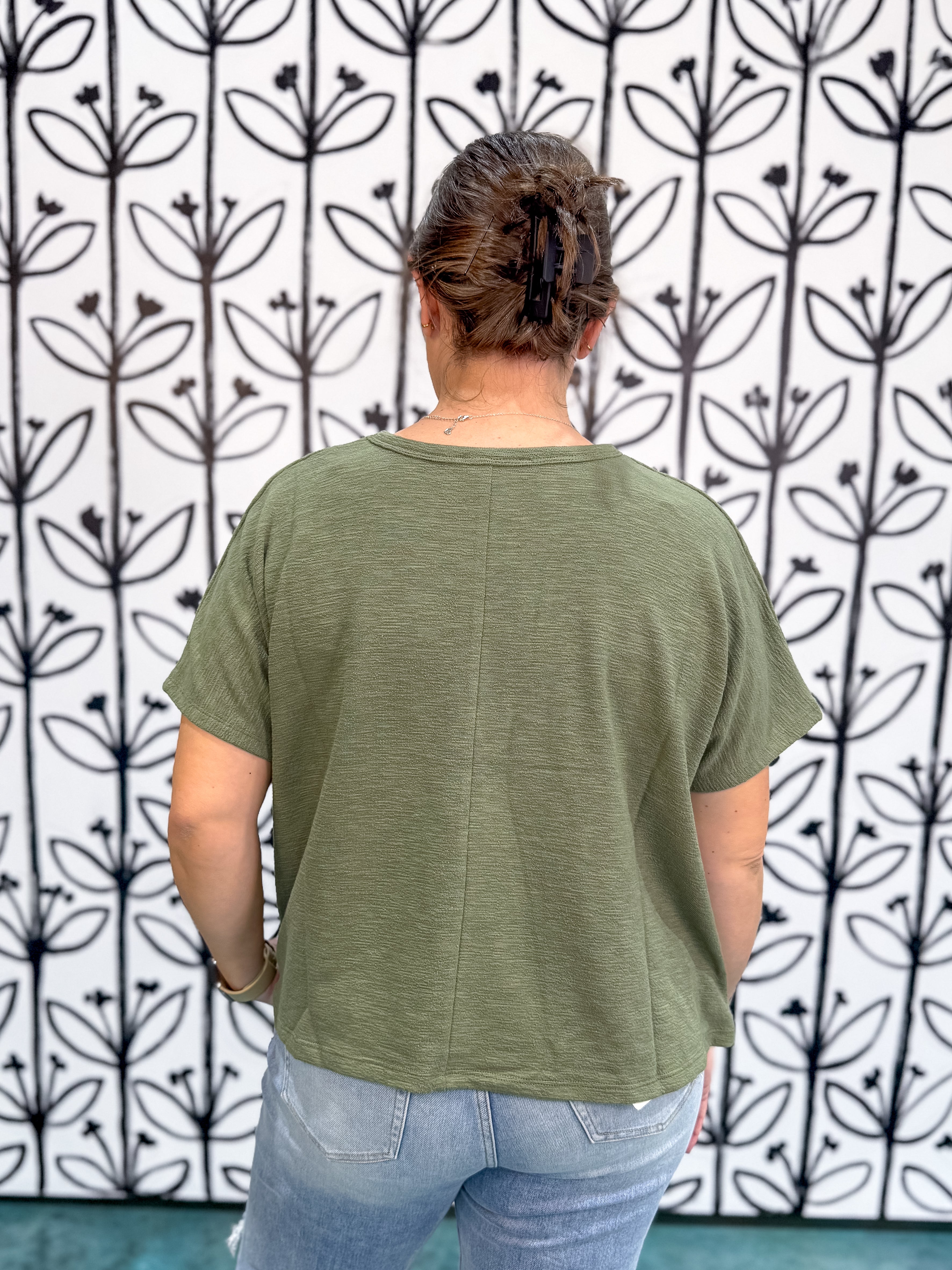 Classic Slub Box Tee - Olive DOORBUSTER