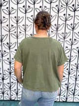 Classic Slub Box Tee - Olive DOORBUSTER