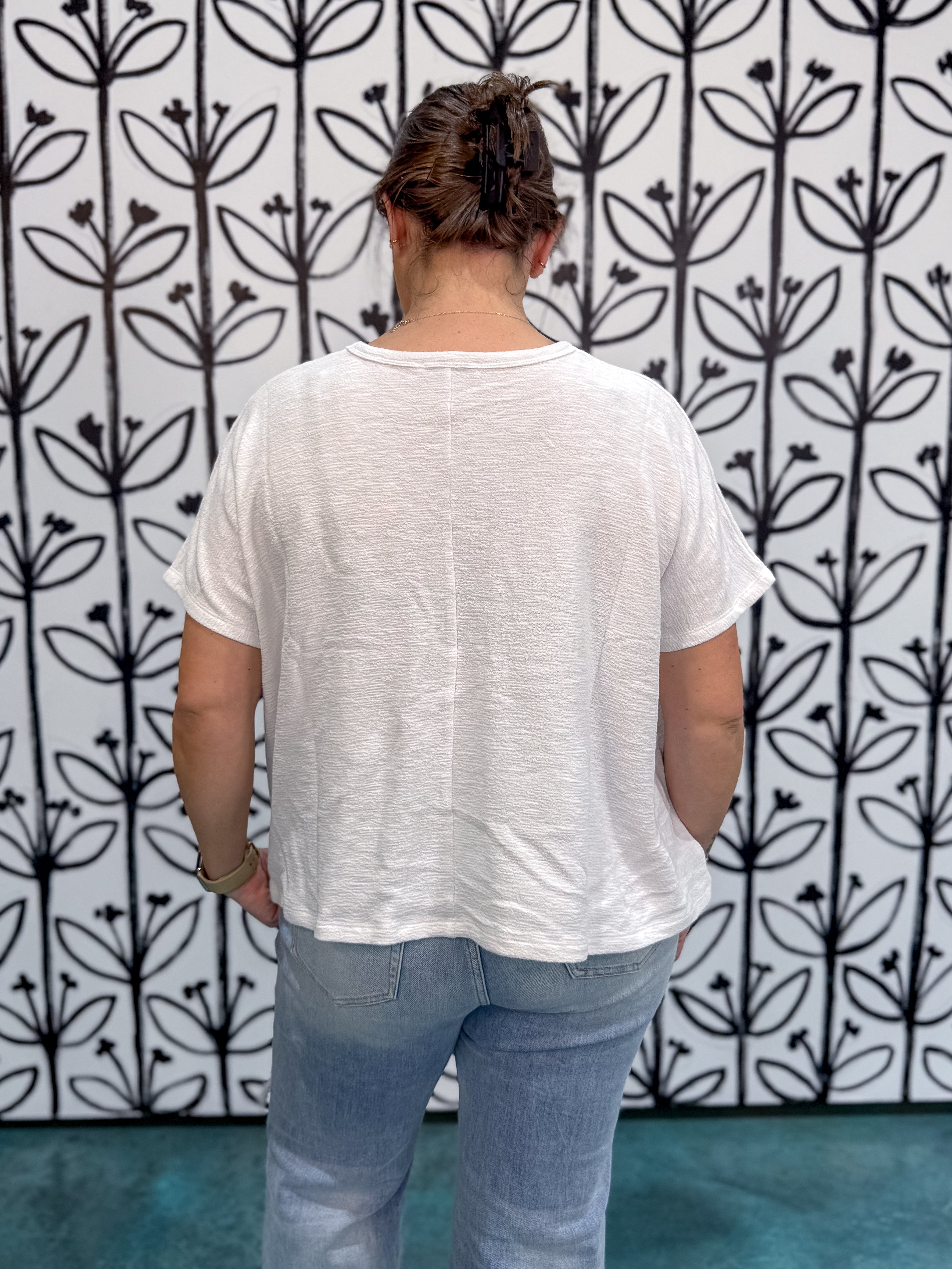 Classic Slub Box Tee - White DOORBUSTER