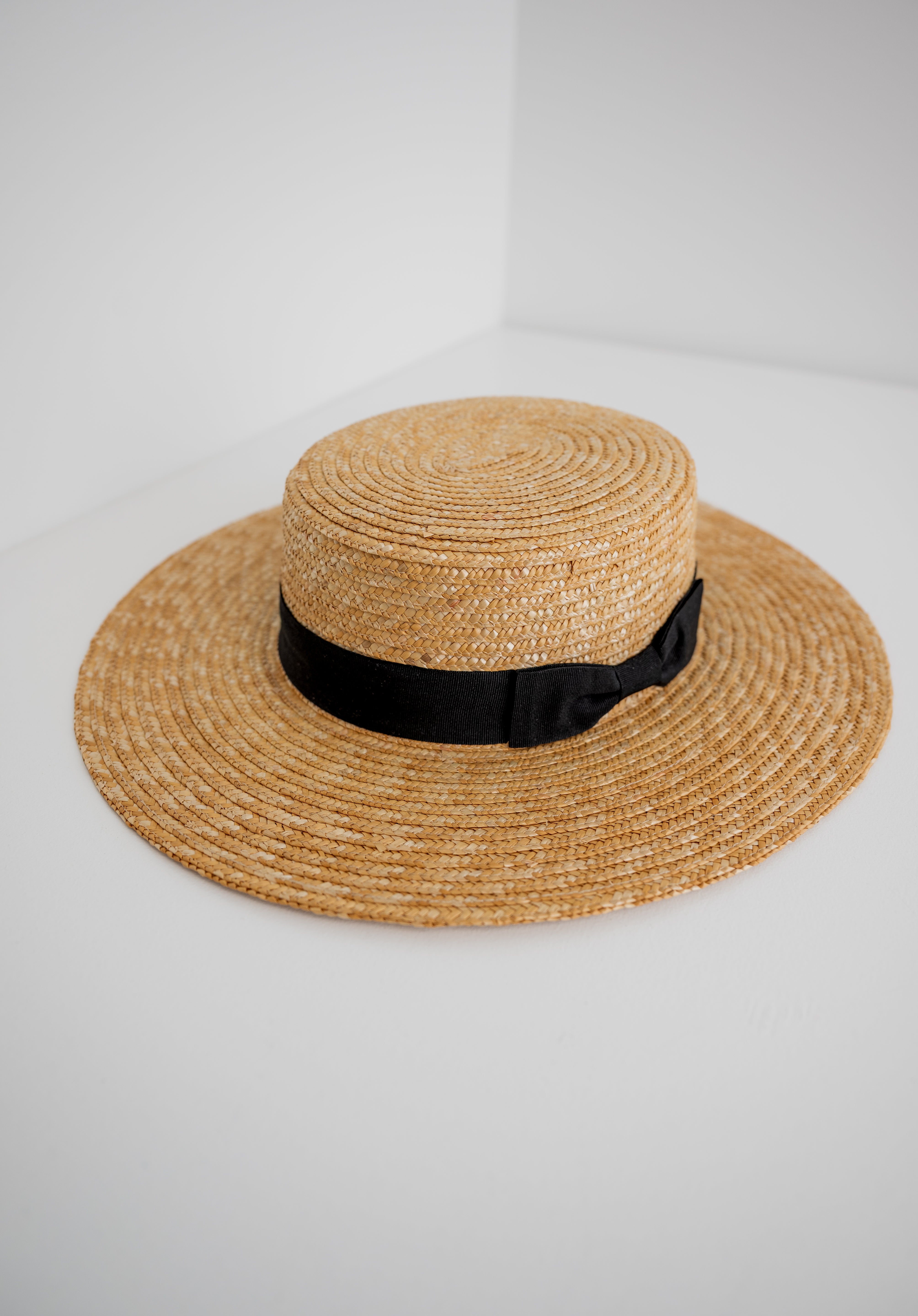 Classic Wheat Straw Boater Hat