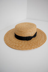 Classic Wheat Straw Boater Hat