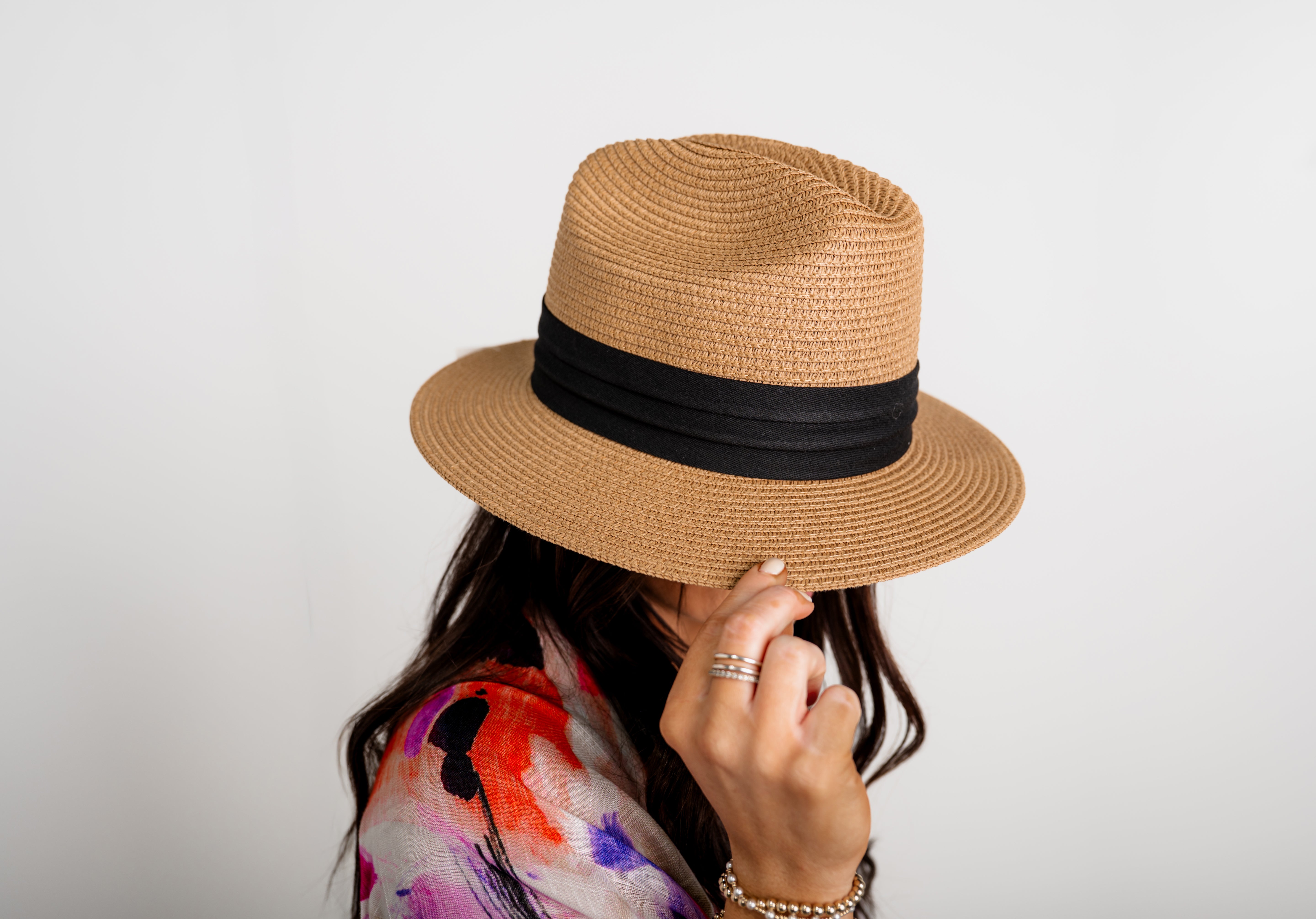 Classic Noir Straw Hat - Tan