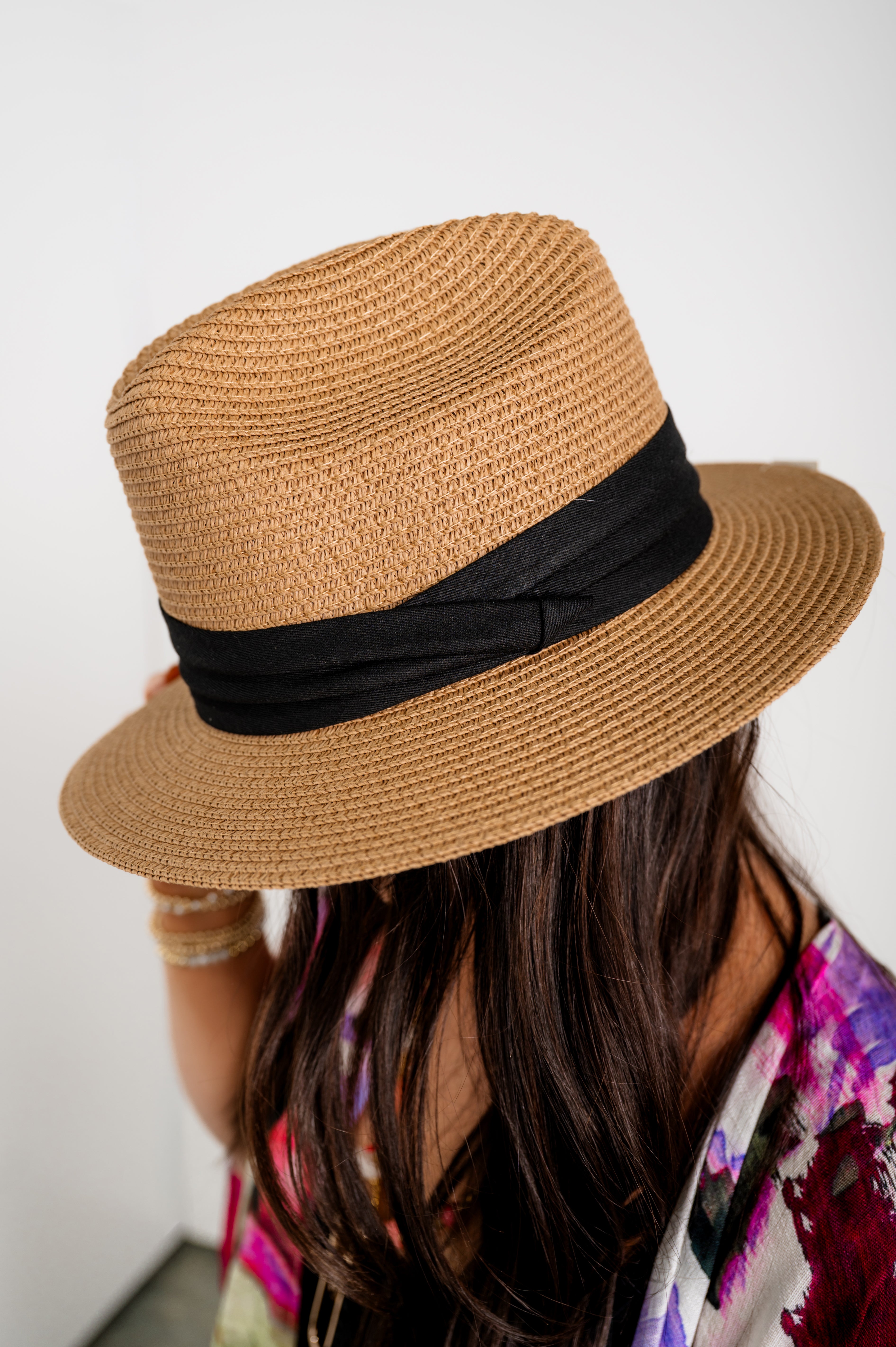 Classic Noir Straw Hat - Tan