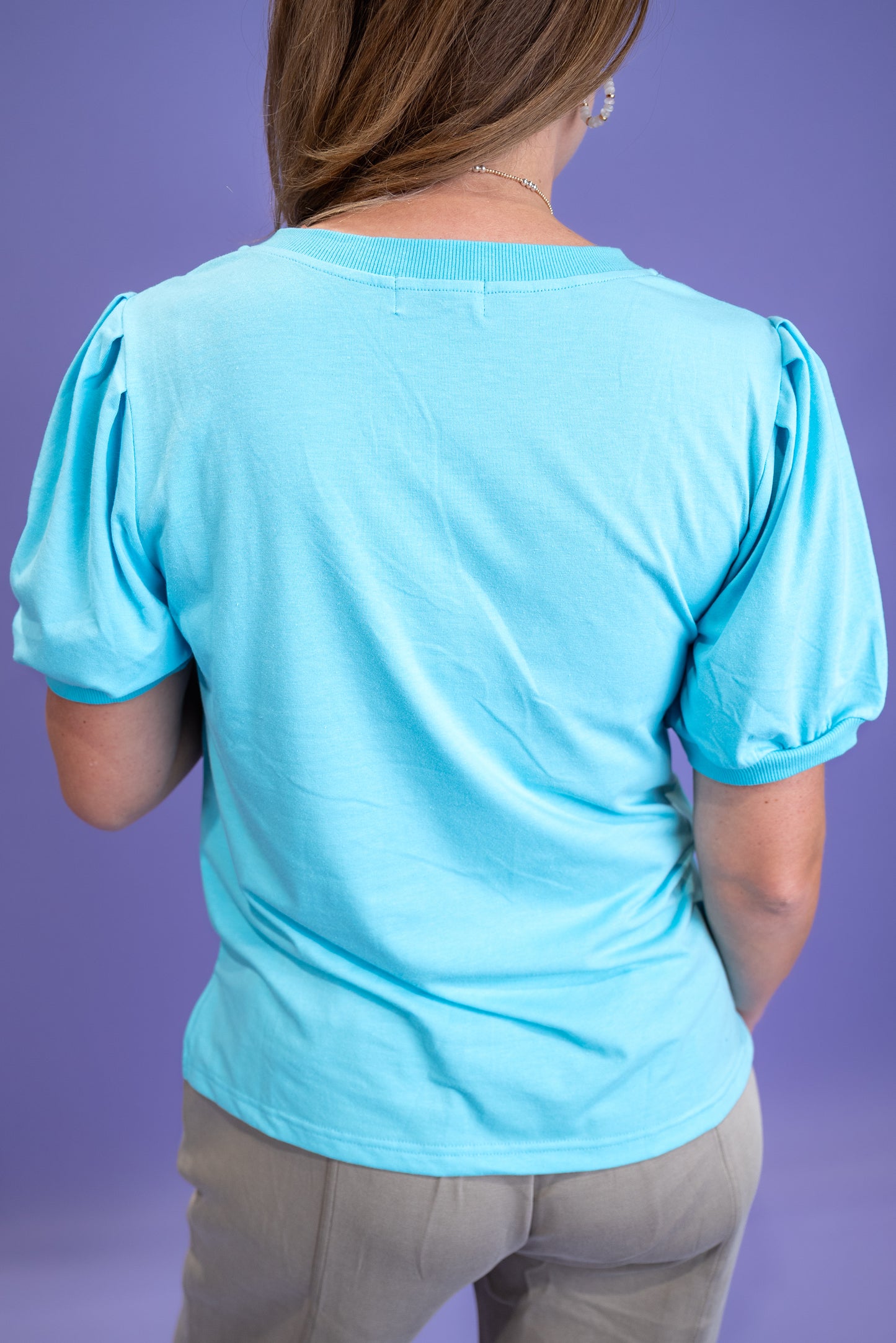 Clear Sky Puff Top - Blue *Final Sale*