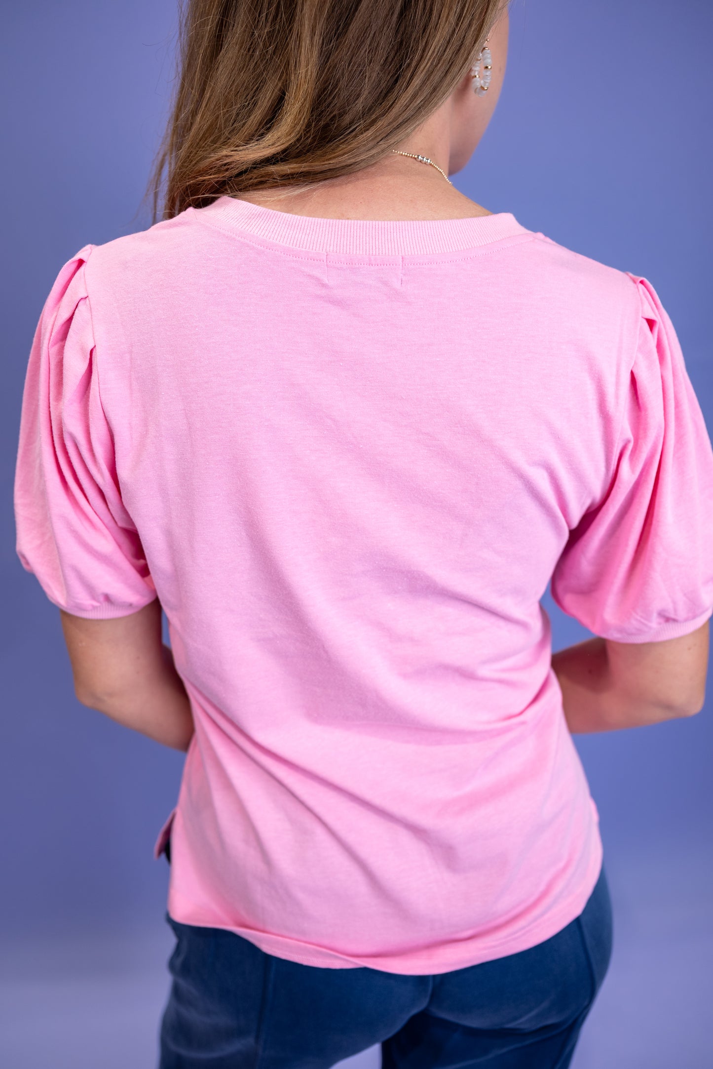 Clear Sky Puff Top - Pink - EOS Final Sale