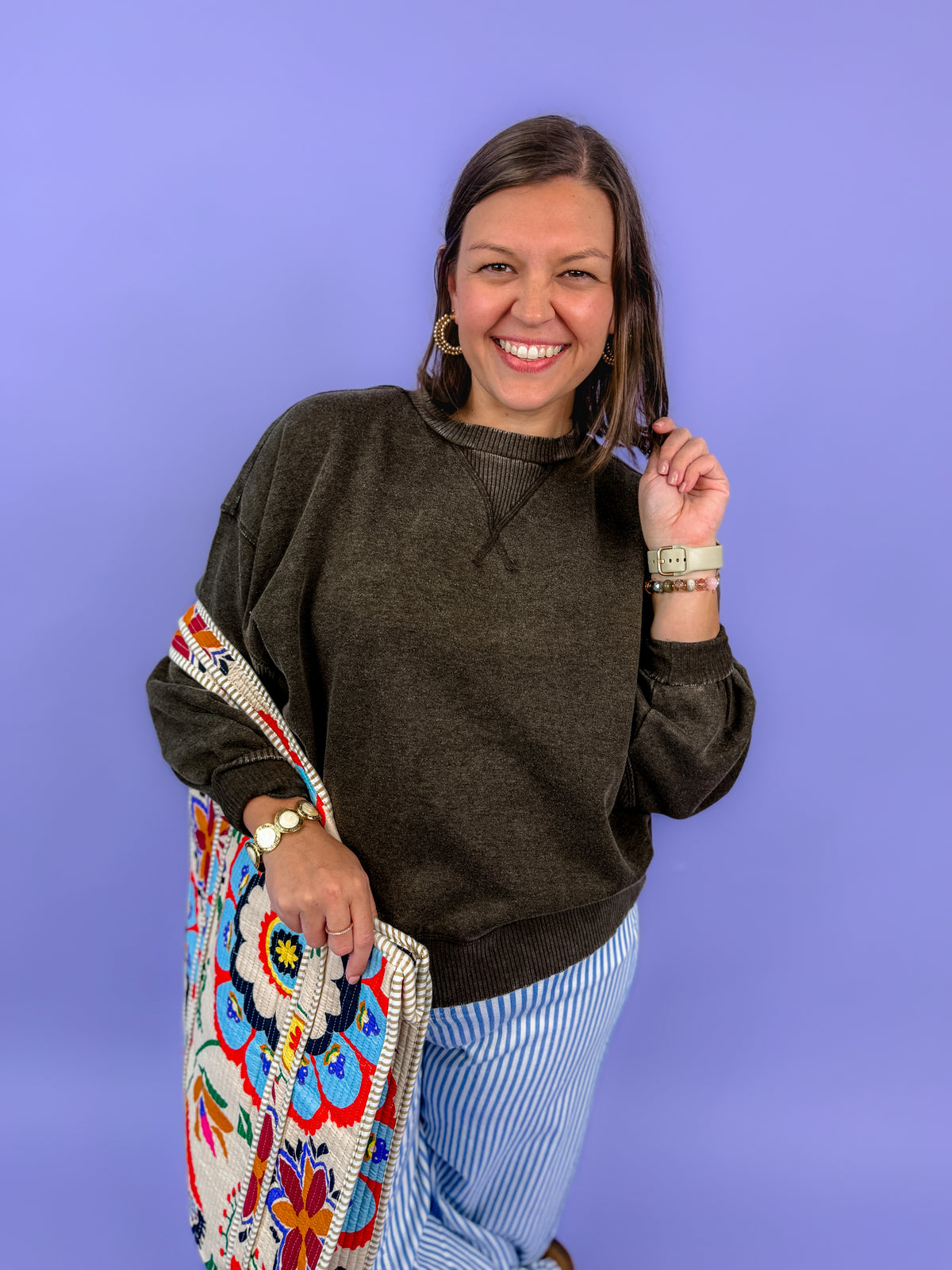 Comfy Acid Wash Pullover | DOORBUSTER
