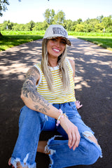 Contrast Trim Stripe Sweater Tank