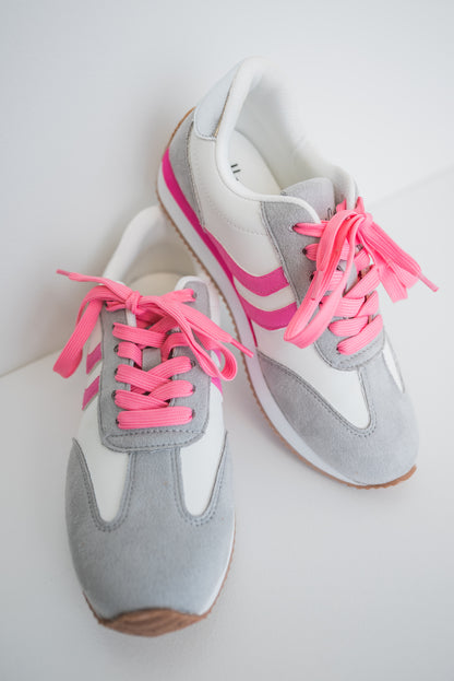 Corky's Kickoff Sneaker - Grey/Pink