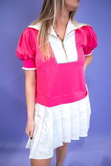 Courtside Chic Dress - Pink