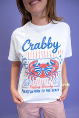 Crabby Feeling Beachy Oversized Graphic Top