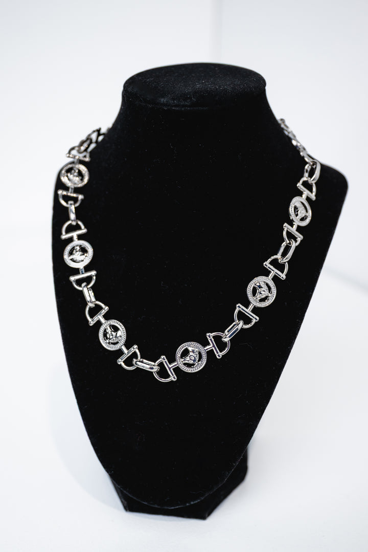 Crystal Avenue Derby District Silvertone Necklace