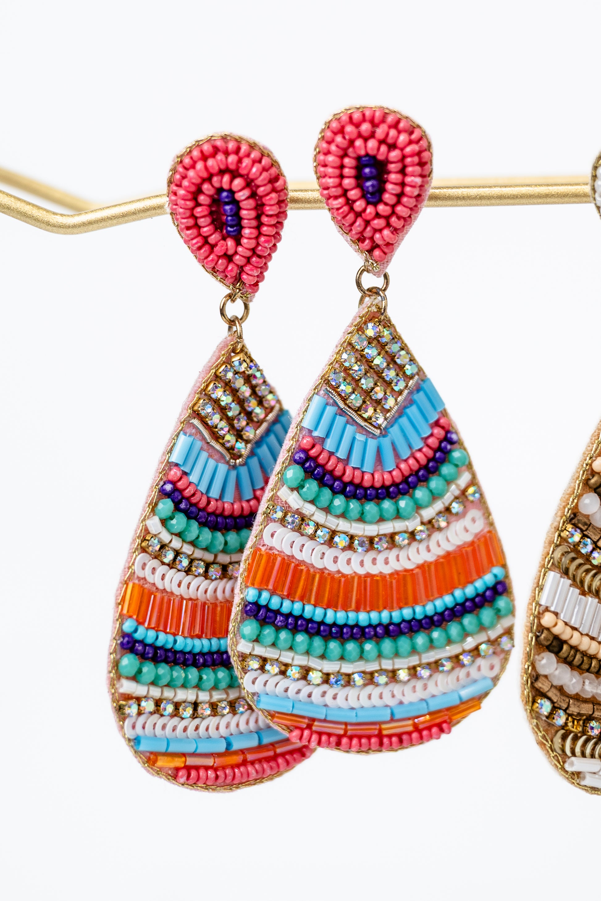 Crystal Multi Seed Bead Earrings