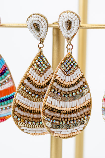 Crystal Multi Seed Bead Earrings