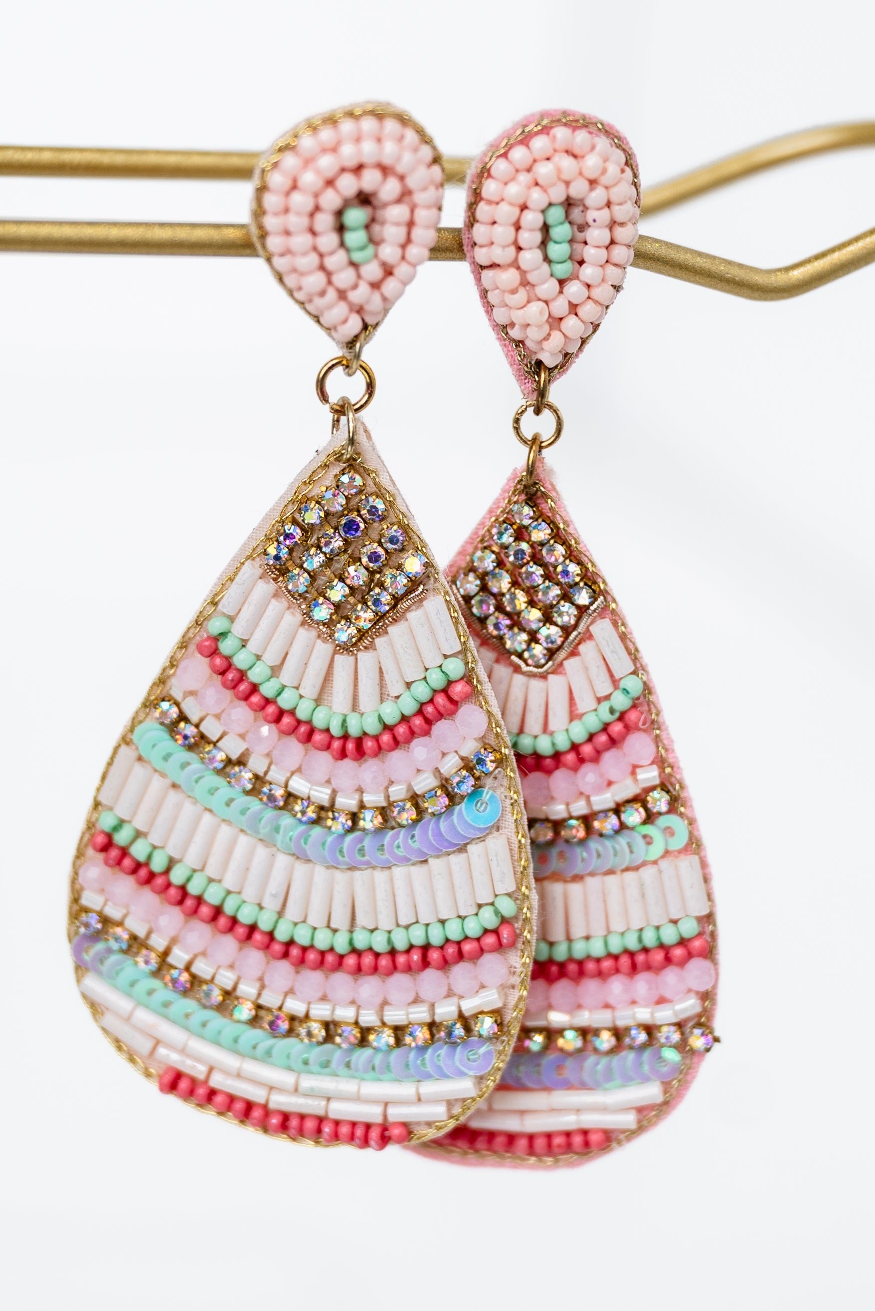 Crystal Multi Seed Bead Earrings