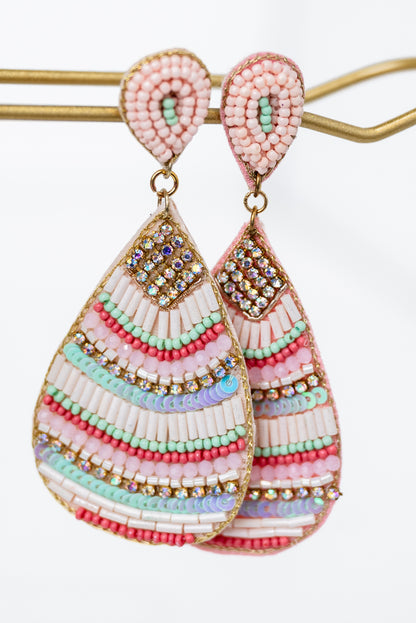 Crystal Multi Seed Bead Earrings