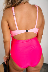Curvy Color Block One-Piece