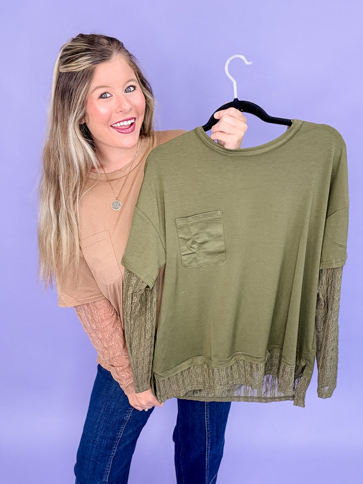 Hidden Romance Lace Layer Top
