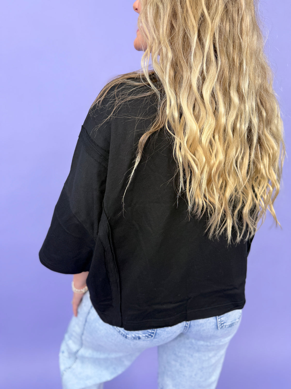 Football Game Day Polka Dots Washed Loose Fit Top